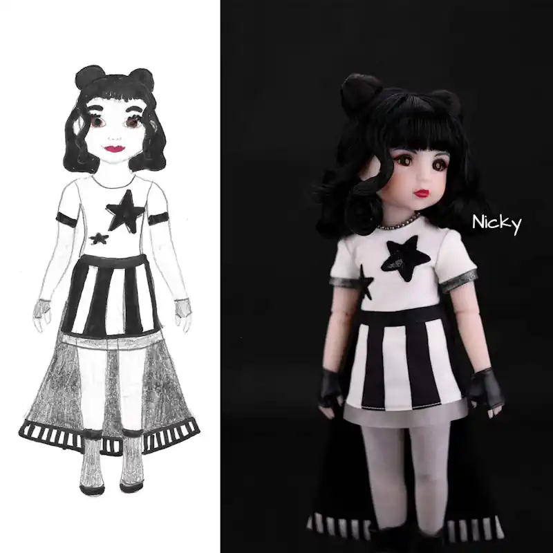 Nicky doll designed by Azaria Summer Kelly